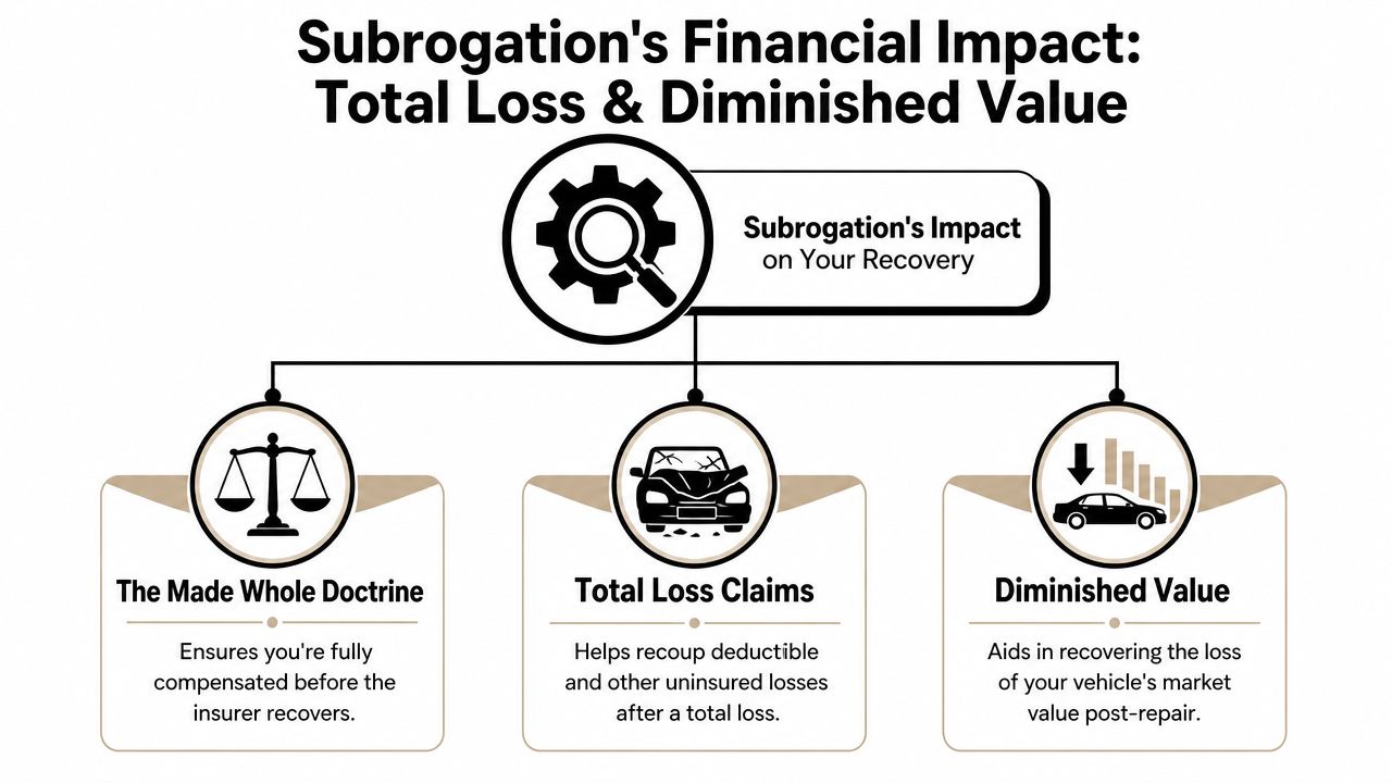 Subrogation's Impact on Total Loss and Diminished Value