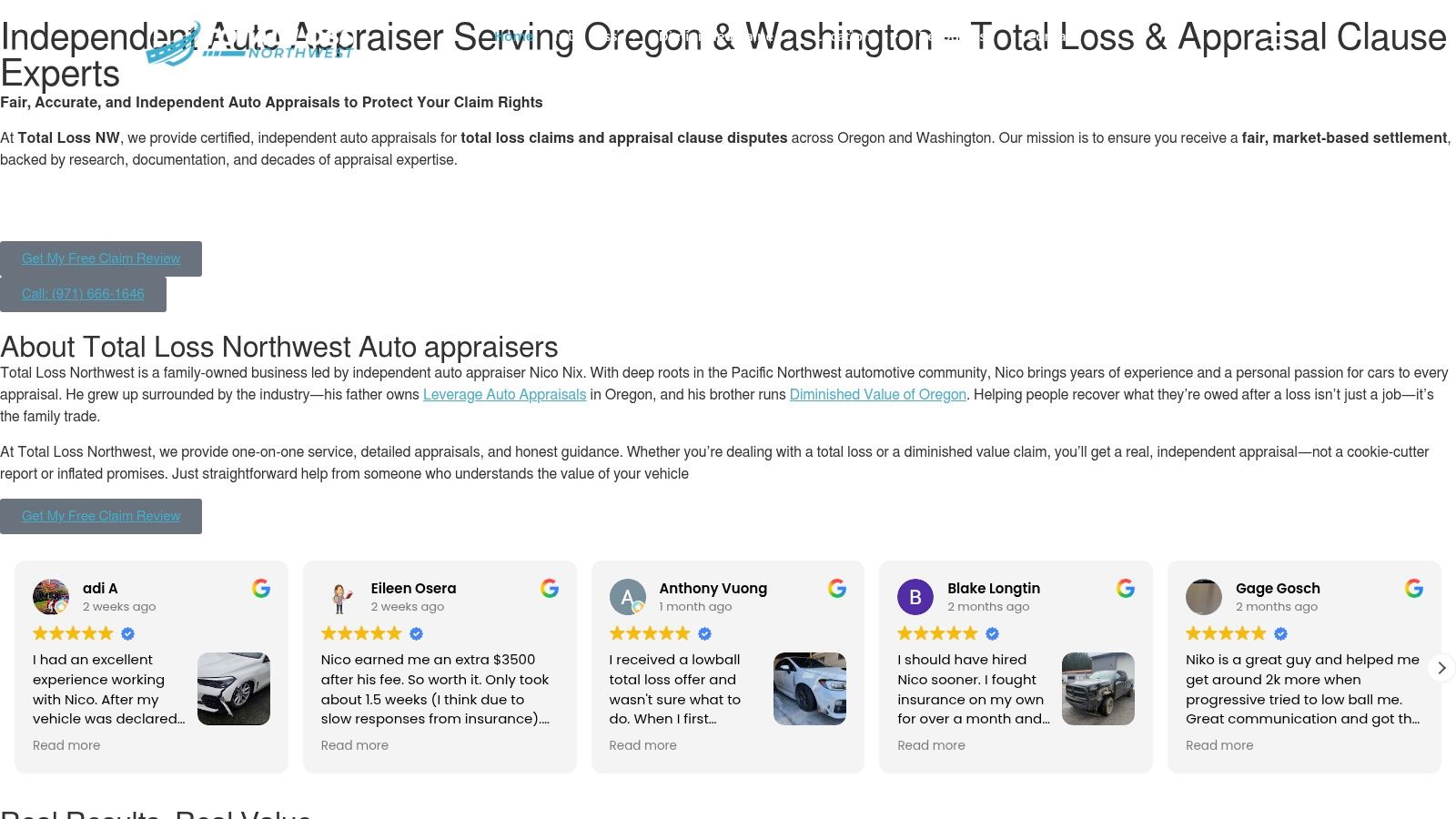 Screenshot from https://totallossnw.com